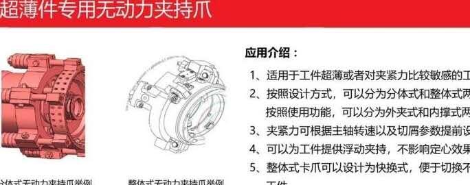 代理进口BOSSCHUCK超薄件专用无动力夹持爪 夹紧力比较特殊的工况